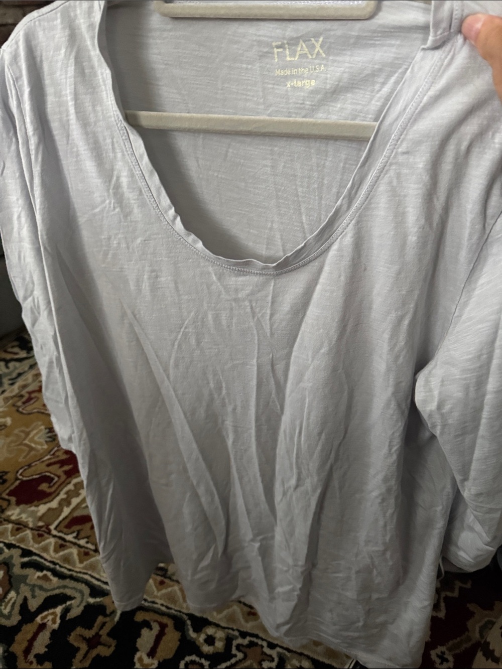 FLAX Women’s Light Gray Scoop Neck night gown